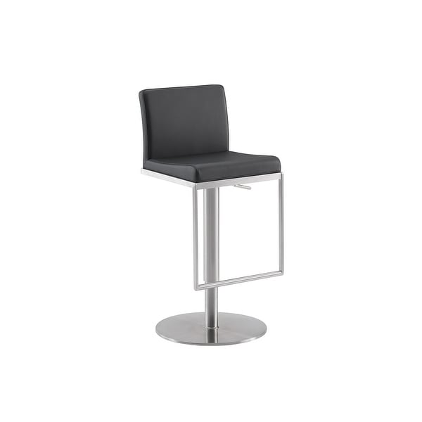 VENETIAN bar stool with brushed stainless steel swivel base. - N/A