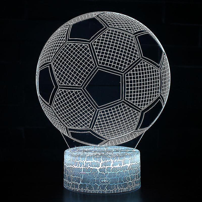 Football Football 3d Led Night Light 7 Colors Change Table Lamp