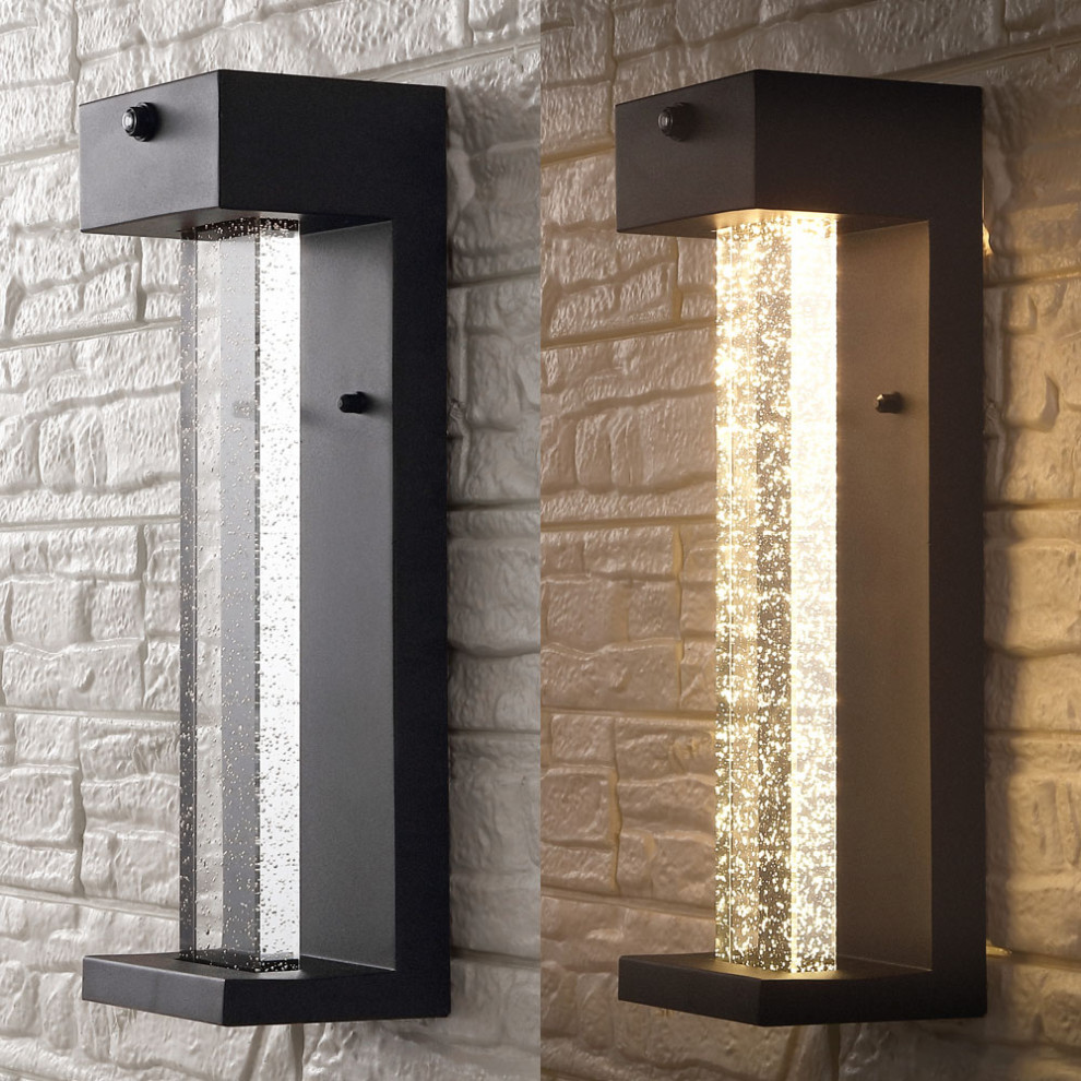 JONATHAN Y Lighting JYL2404 Miranda 16 quotTall LED Wall Sconce   Outdoor Wall Lights And Sconces   by Buildcom  Houzz