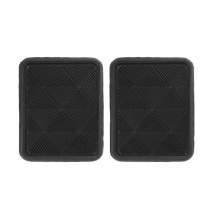 Autocraft Car and SUV Rear Floor Mat， Black Rubber， All-Season， Universal， 2 Piece