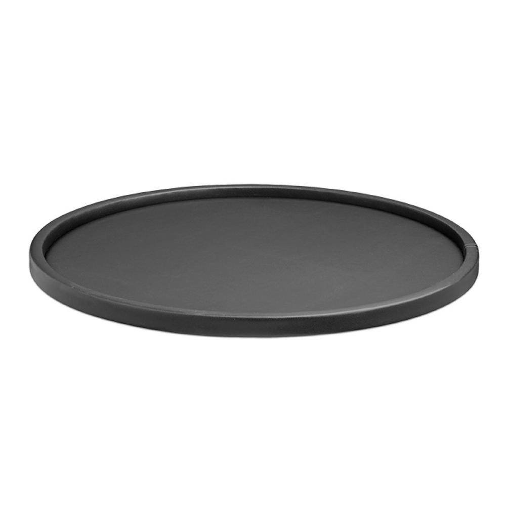 Kraftware Contempo 14 in. Round Serving Tray in Black 51832