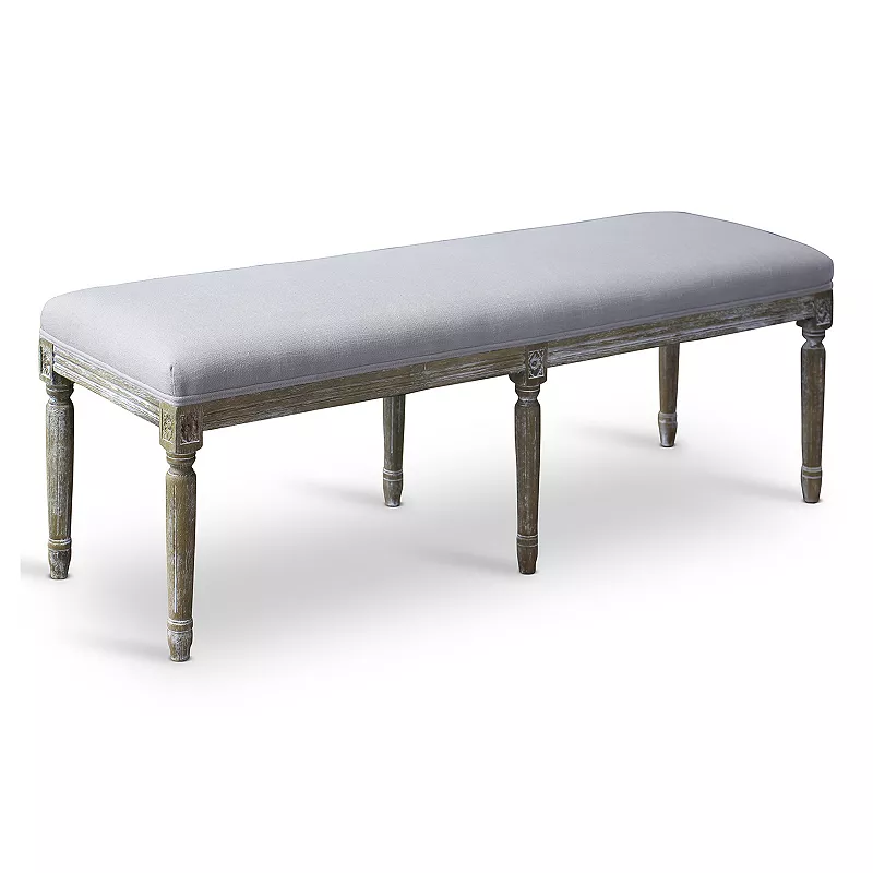 Baxton Studio Clairette Wood Traditional French Bench