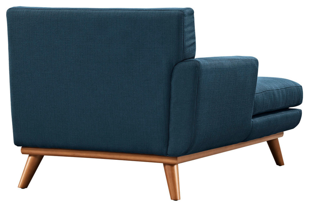 Modern Contemporary Left Arm Chaise  Navy  Fabric   Midcentury   Indoor Chaise Lounge Chairs   by House Bound  Houzz