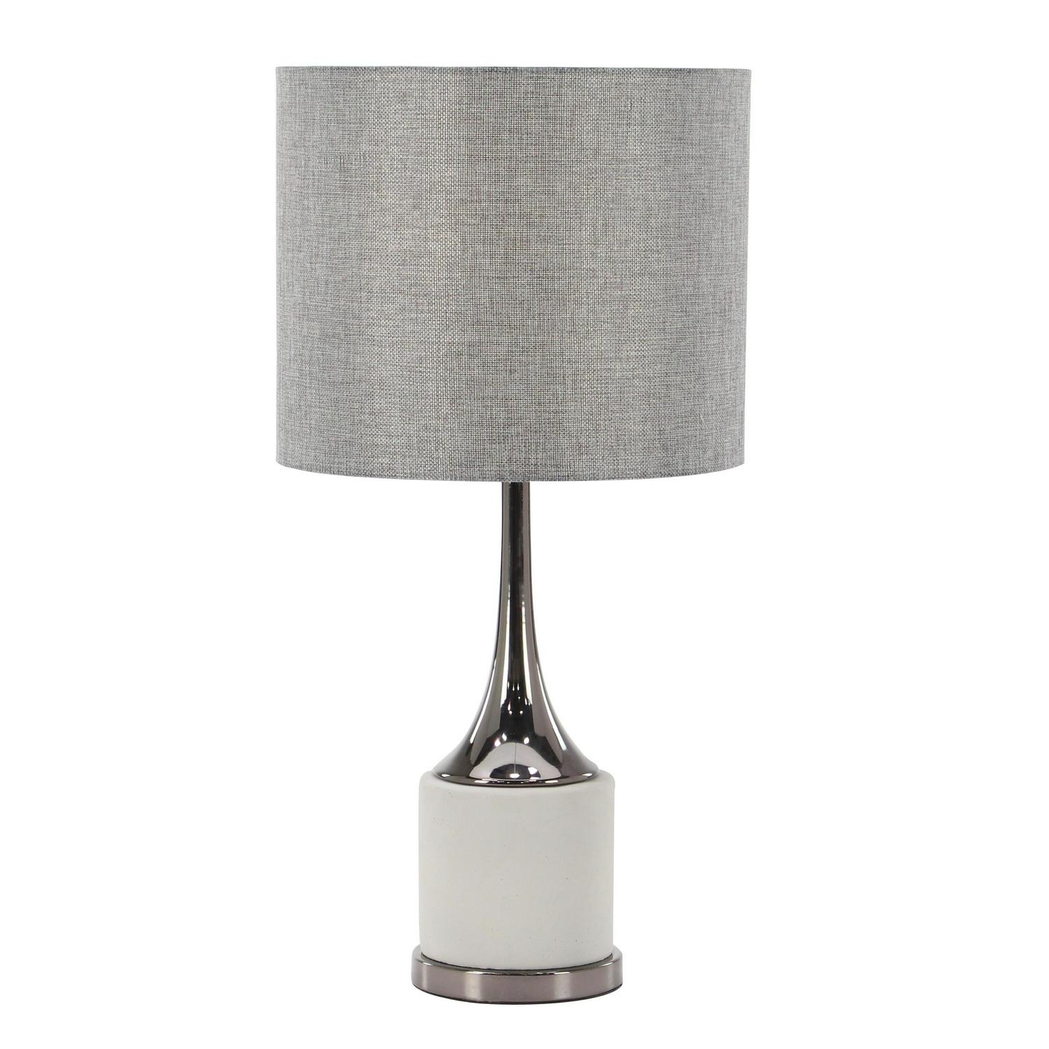 DecMode Gray Metal Traditional Table Lamp 23