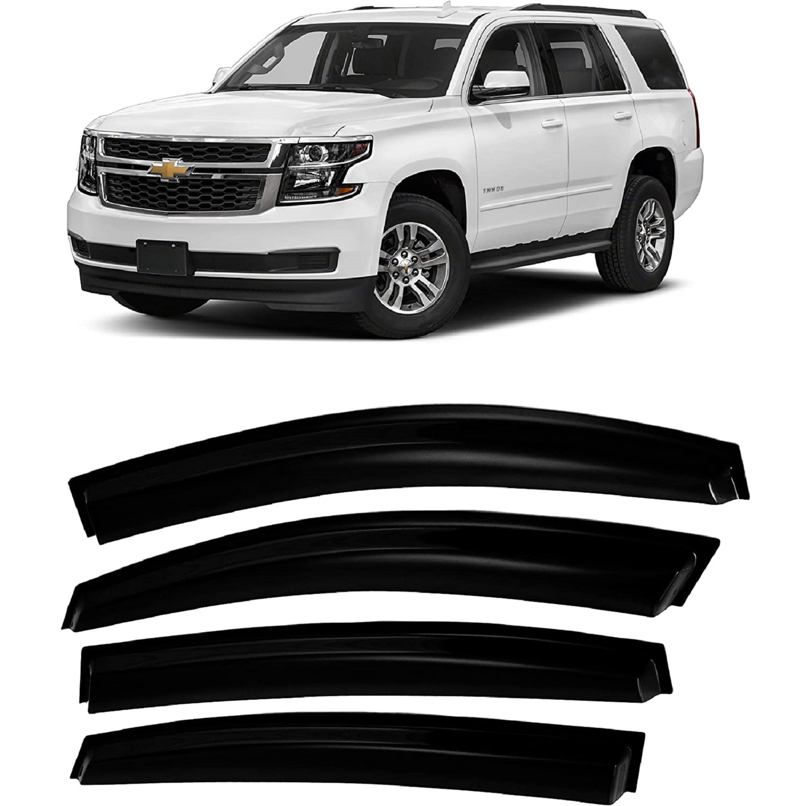 JSP Window Vent Visor For Chevy Tahoe， Yukon 2015-2020 Rain Guard Deflector