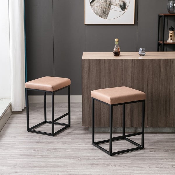 24 Bar Stools Set of 2 for Kitchen Barstools Farmhouse Island Chairs - 17.3*15.3*24 inch