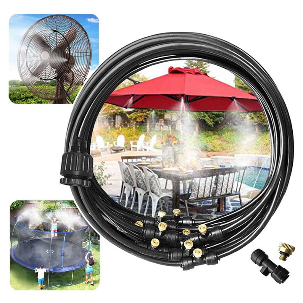 TANGNADE Outdoor Misting Misters Cooling System 33.3Ft Misting Line For Patio Fan Garden