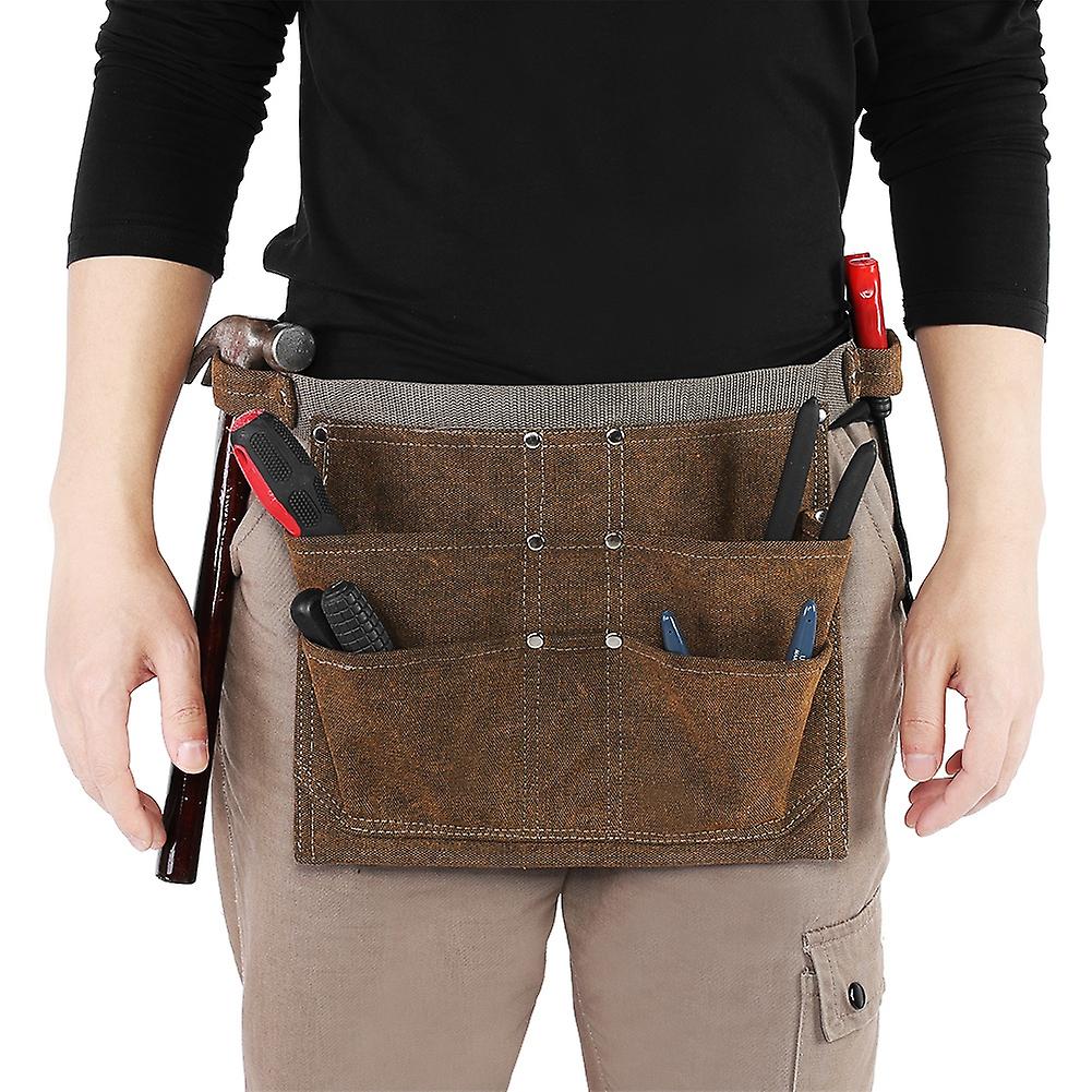 Heavy Duty Waterproof Waxed Canvas Work Apron With Tool Pockets