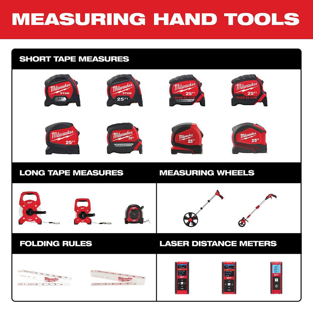 Milwaukee 25' Compact Wide Blade Tape Measure 2-Pack 48-22-0425G from Milwaukee