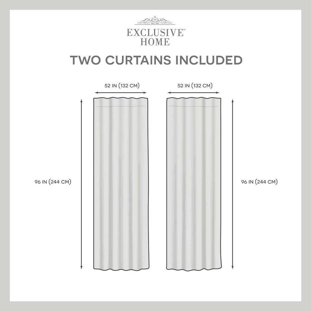 ATI Home Belgian Sheer Hidden Tab Top Curtain Panel Pair