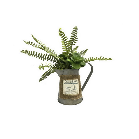 Vickerman FM181401 12 Green Fern in Rustic Wateri...