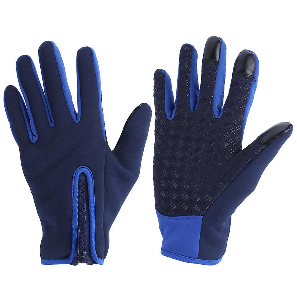 Outdoors Sports Gloves Touch Screen Mountaineering Antislip Supplies For Man Womenblue L