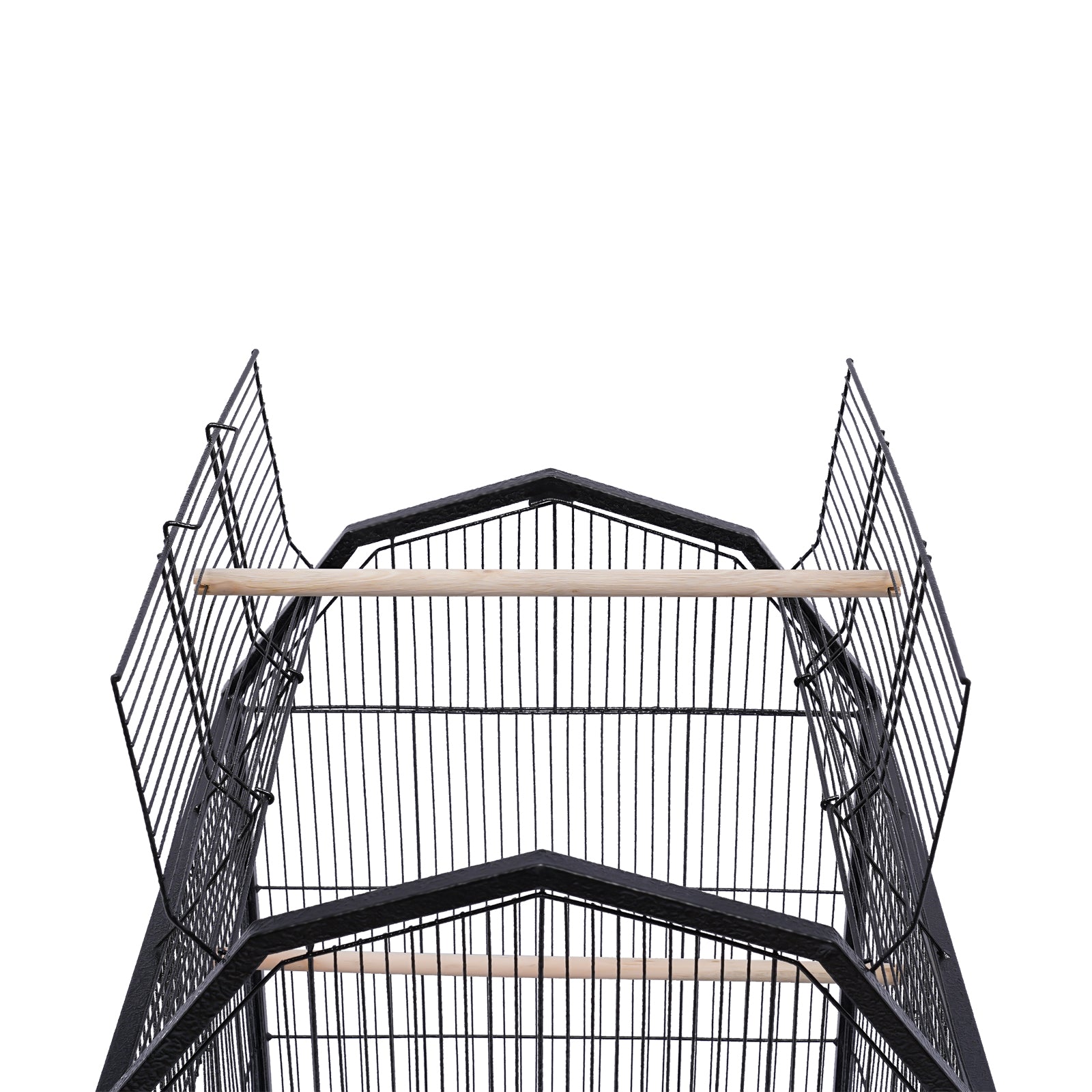 Miumaeov Parakeet Bird Cage with Stand Metal Pet Bird Flight Cages Large Finch Bird Cage for Conure Canary Parakeet Macaw Finch Cockatoo Budgie Cockatiels Parrot Pet House， Black