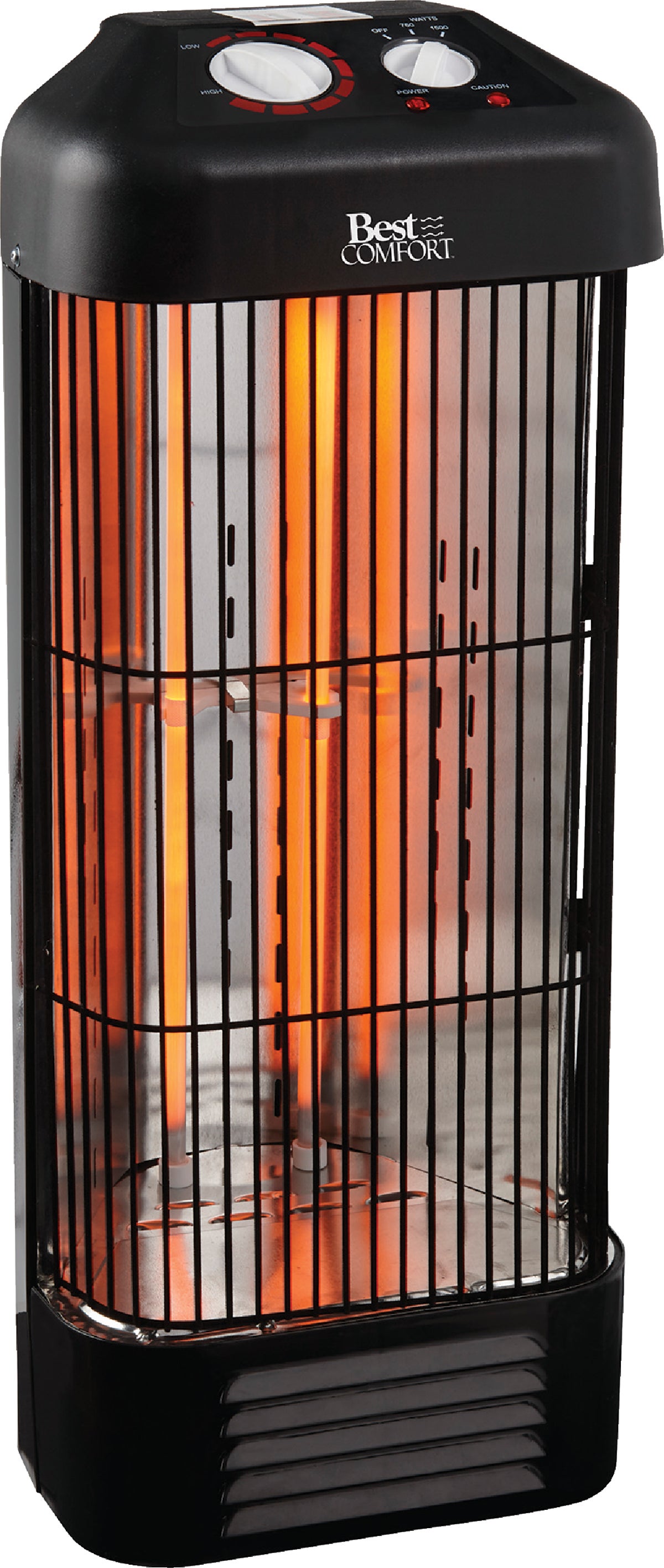 Best Comfort Vertical Quartz Heater Black 12.5A