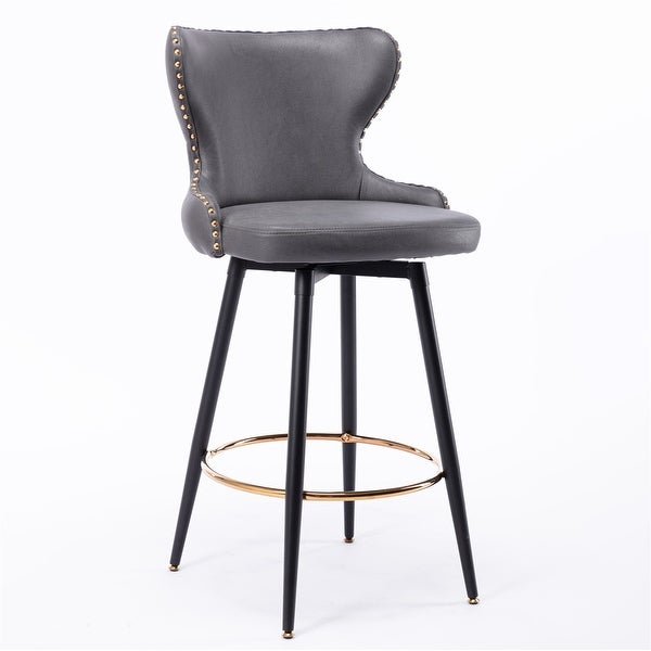 Modern 180°Swivel Bar Stool Chair for Kitchen Set of 2