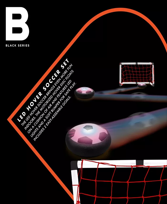 Black Series Hover Air LED Soccer Game with Hover Disc Floats