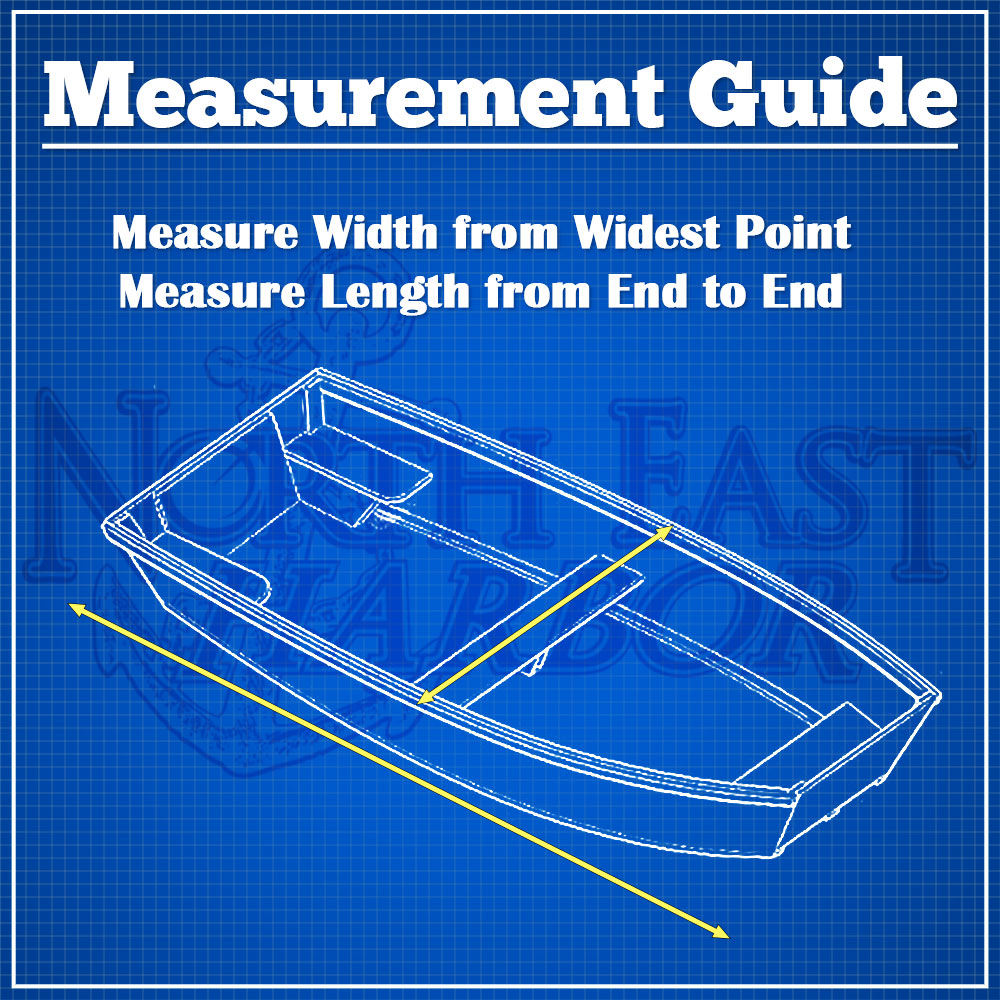 NEH Heavy-Duty Jon Boat Cover- Fits Most Jon Boats 12' to 14'- Waterproof， Dust and Sun Protection- 14'L x 52