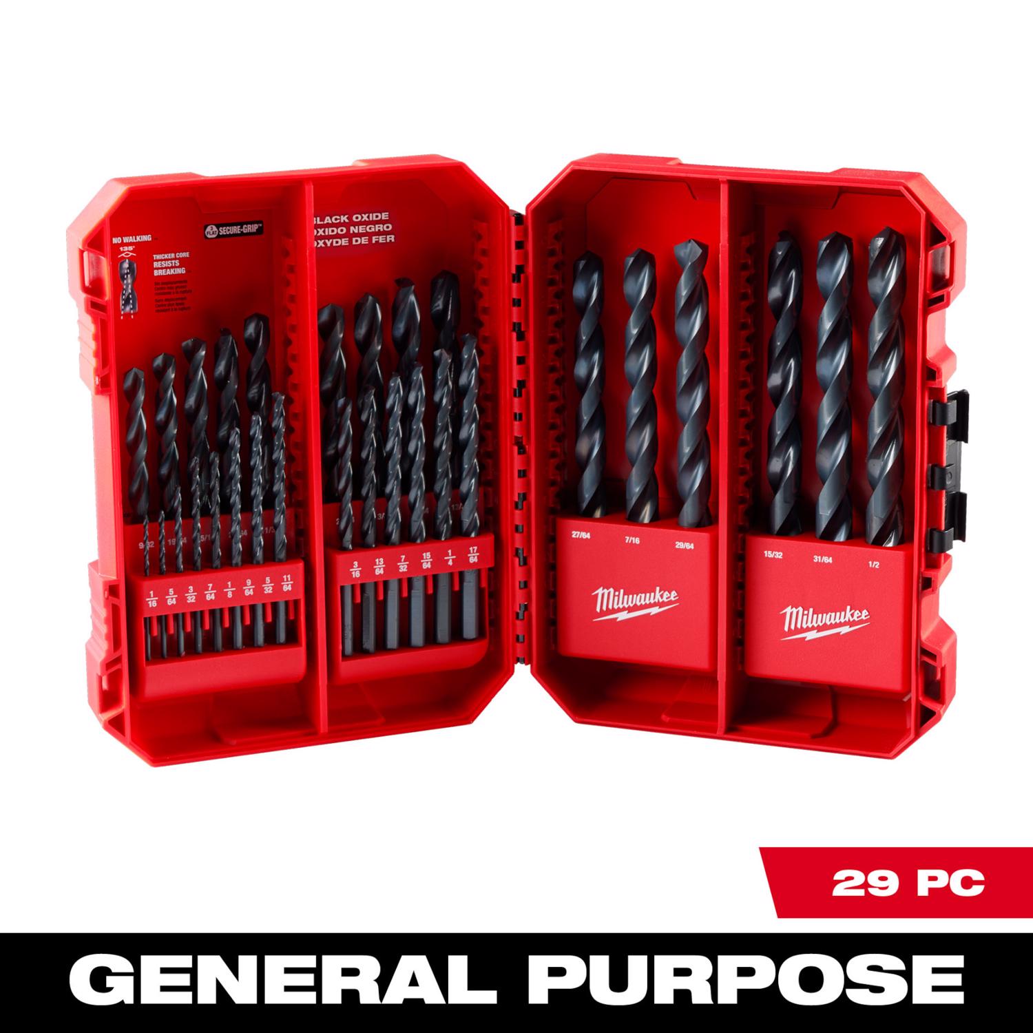 MW Thunderbolt Black Oxide Drill Bit Set 29 pc