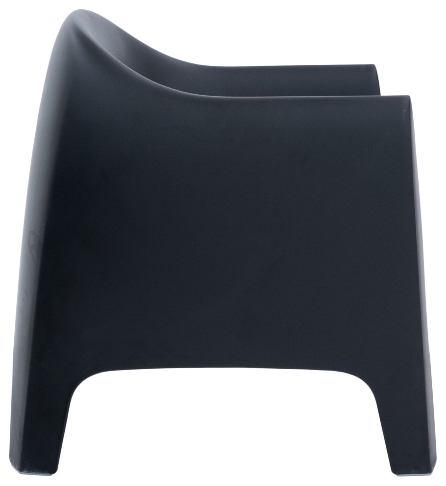 Solid Lounge Chair  Basic/Injection  Black   Contemporary   Outdoor Lounge Chairs   by Vondom  Houzz