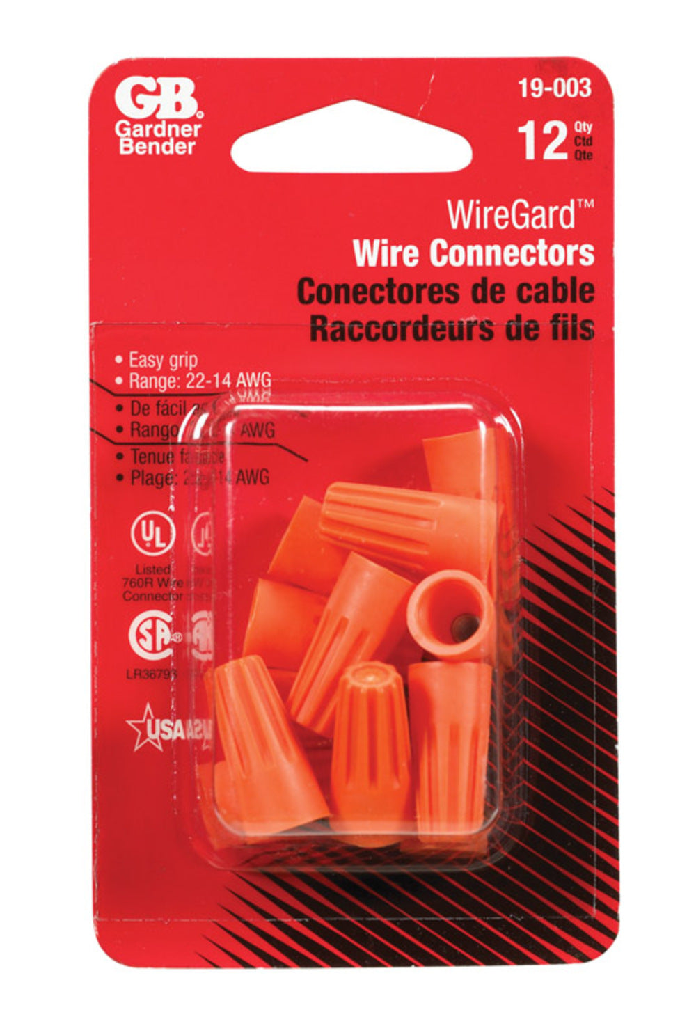 CONN WIRE 22-14 ORG CD12