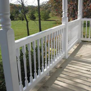 Weatherables Delray 3 ft. H x 6 ft. W Vinyl White Railing Kit with Colonial Spindles WWR-THDD36-C6