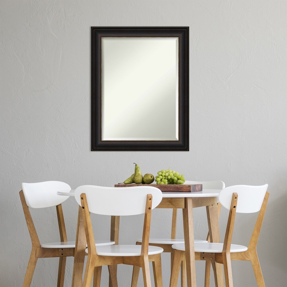 Beveled Wall Mirror   Trio Oil Rubbed Bronze Frame