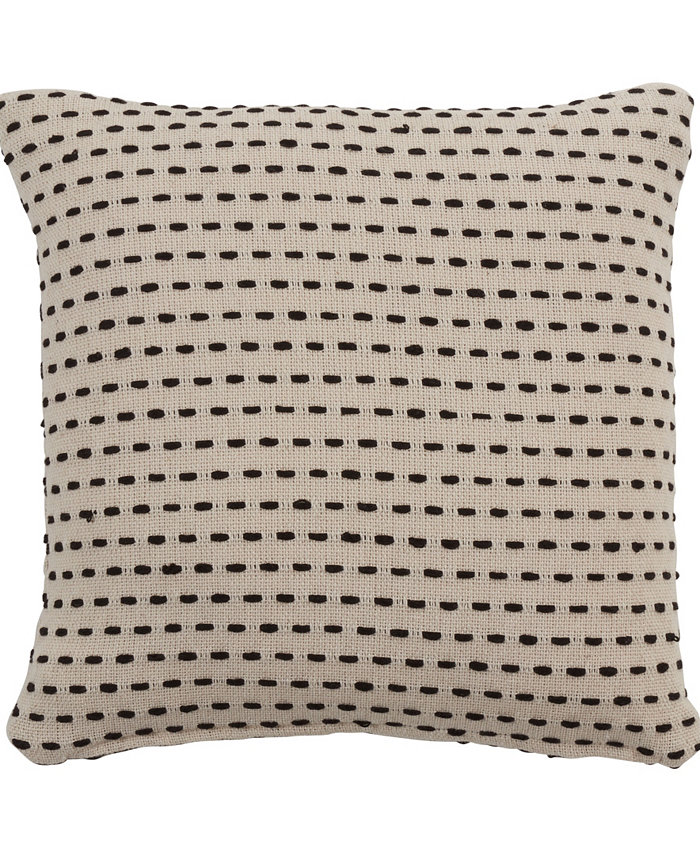 Saro Lifestyle Stitched Line Decorative Pillow， 18