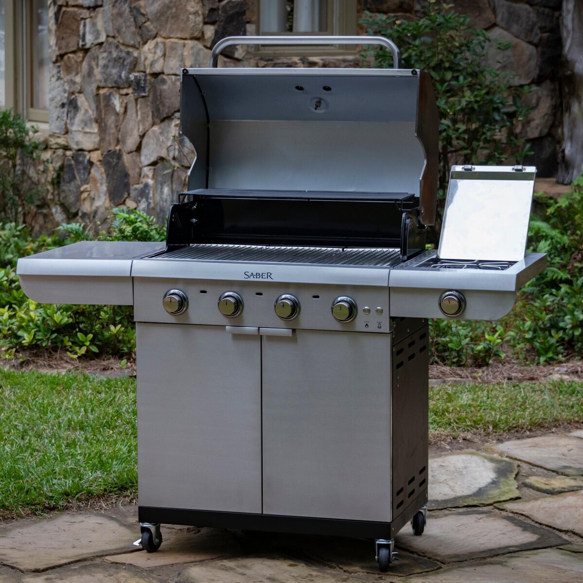 Saber Select 4-Burner 30-Inch Infrared Propane Gas Grill With Side Burner