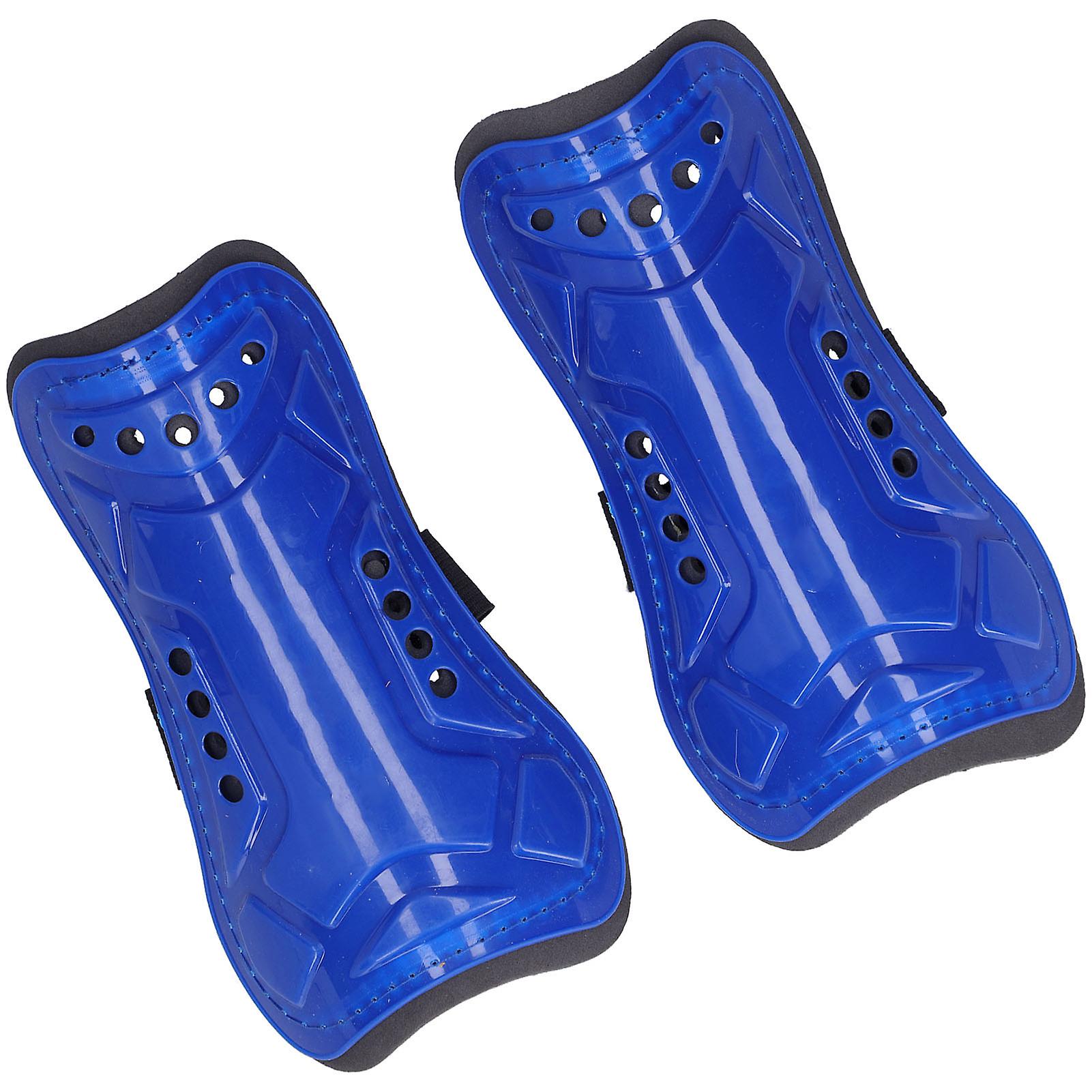 1 Pair Soccer Shin Pads Guard Football Sports Leg Protector Shin Pad For Adults Trainingblue