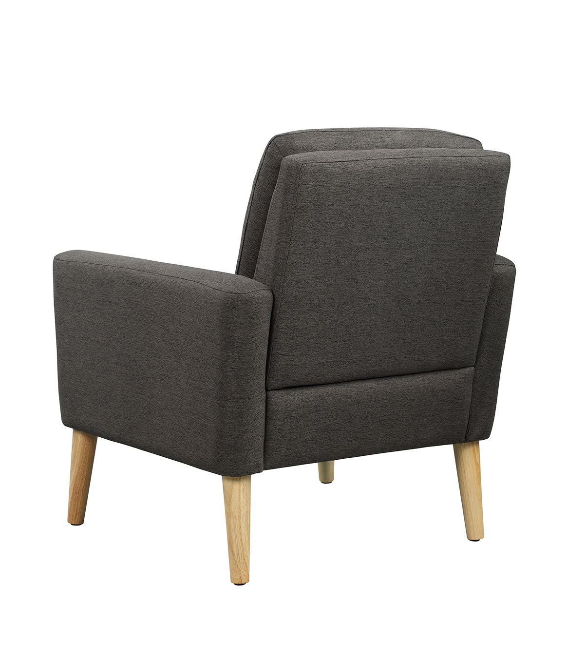 Modern Accent Fabric Armchair Mid Century Upholstered Single Sofa with Thick Seat Cushion and Backrest Wood Tapered Legs for Office Bedroom Living Room