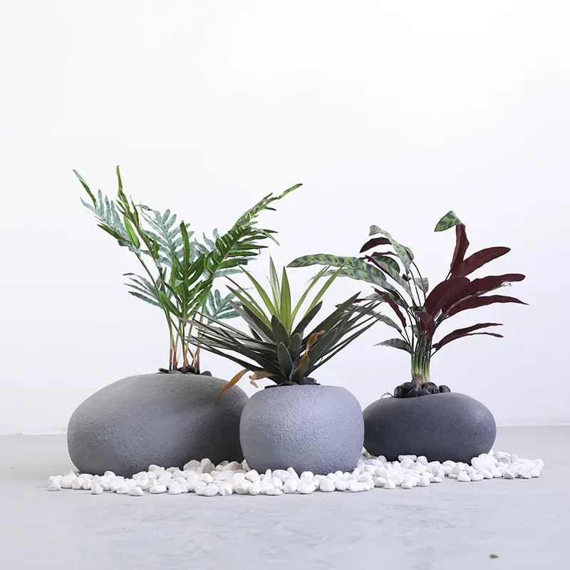 White Stone Anchovy Yucca Tree Cocktail Leaf Potted Tree garden sets  home decor  indoor  plants art sets artificial plant