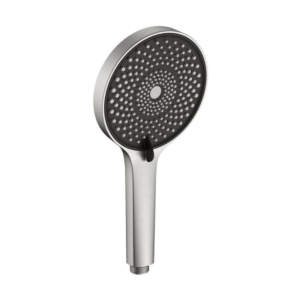 GIVING TREE 3-Spray Patterns 5 in. Ceiling Mount Handheld Shower Head with 12 in. Round Rain Head Replacement in Brushed Nickel HDFFBT702PJ-NS