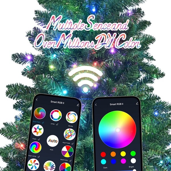 6/7/9 FT PVC Automatic Christmas Tree with WiFi Control