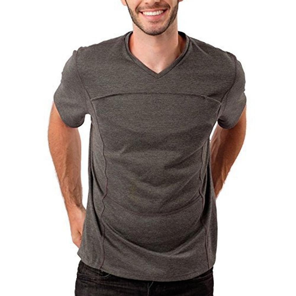 Grey (men's Short Sleeved) M Kangaroo Mom Kangaroo Dad Multifunctional Clothing Parent-child Casual T-shirt Women's Clothing