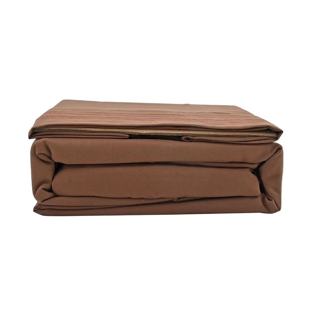 Shop LC 2200 Series 80 GSM Brown Microfiber 4pc Sheet Set  King Gifts