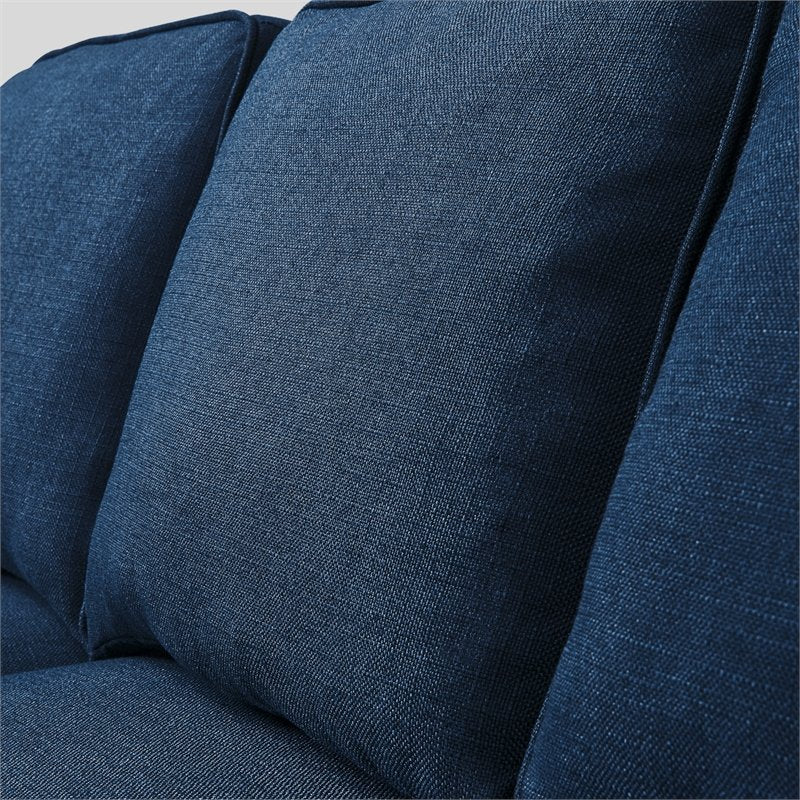 Serta Harmon Reversible Sectional Sofa Pillow Back Cushions Navy Blue