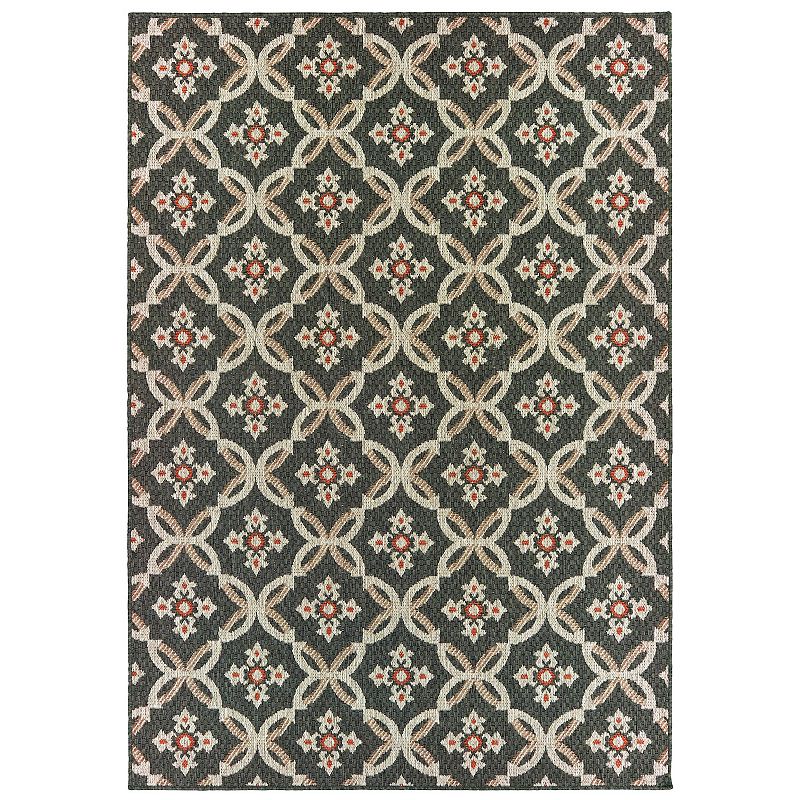 StyleHaven Lafayette Floral Trellis Indoor Outdoor Rug