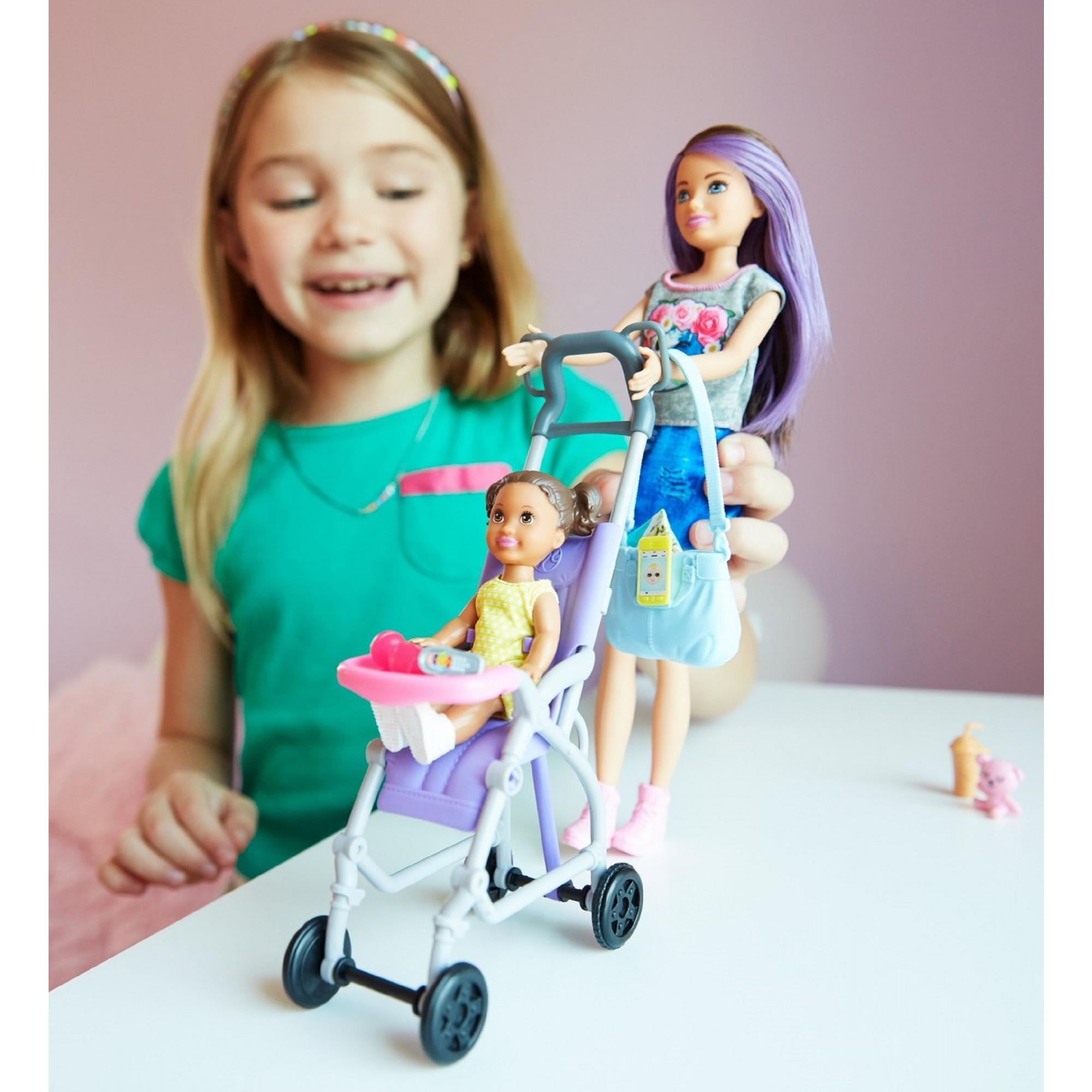 Barbie Skipper Babysitters Inc. Stroller Playset And Doll