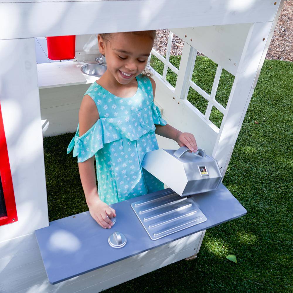 KidKraft White Modern Outdoor Playhouse 10236