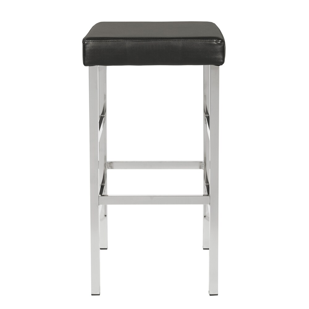 Porch   Den Mulloy Chrome 30 inch Backless Stool