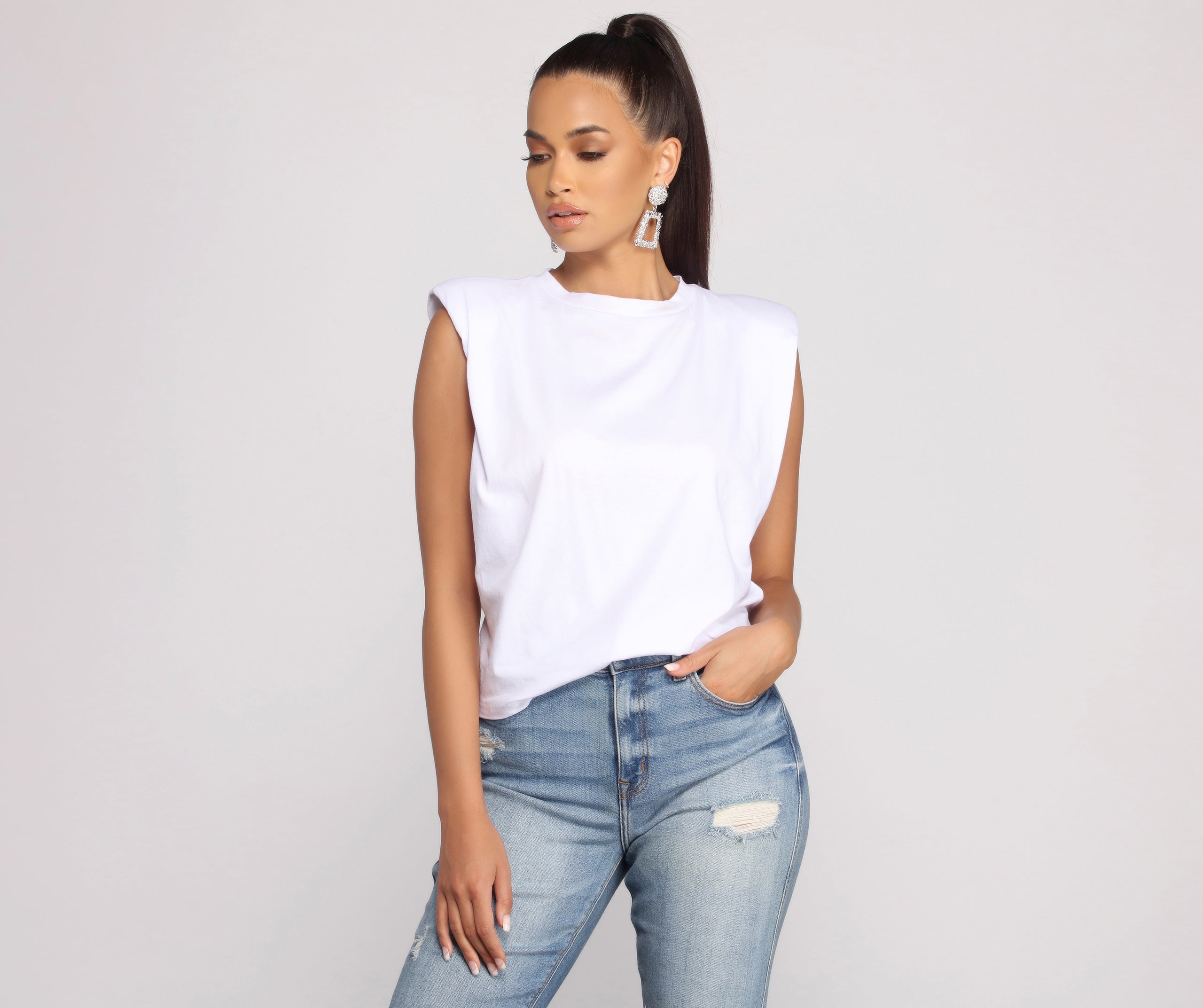 Essential Crew Neck Basic Muscle Tee