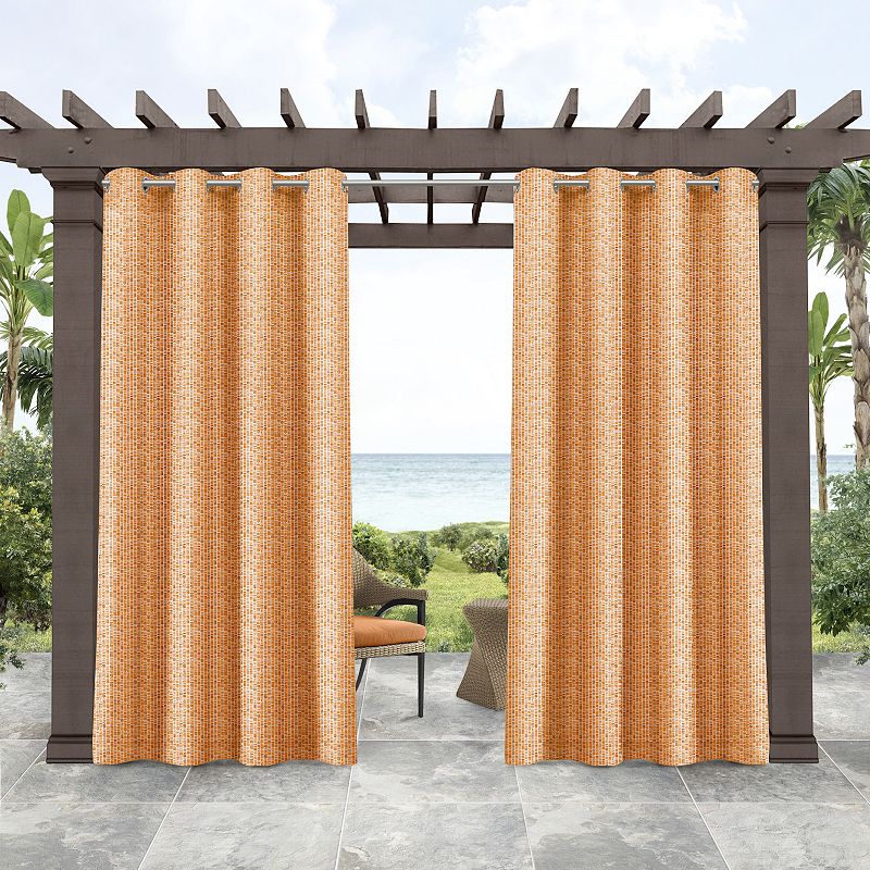 Tommy Bahama Indoor/Outdoor Mosaic Light Filtering 2-panel Window Curtain Set