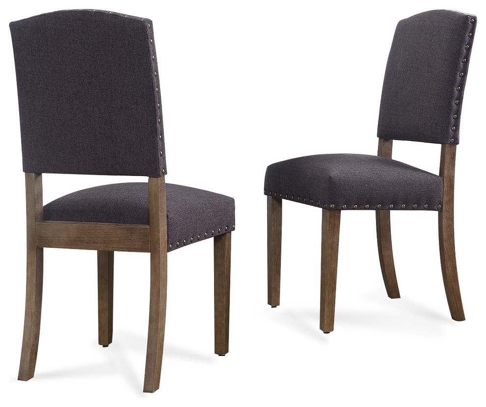 Modern Upholstered Dining Chair  Parsons Set of 2   Transitional   Dining Chairs   by OneBigOutlet  Houzz