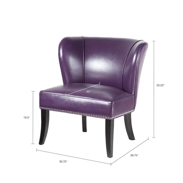 Madison Park Sheldon Purple Armless Accent Chair