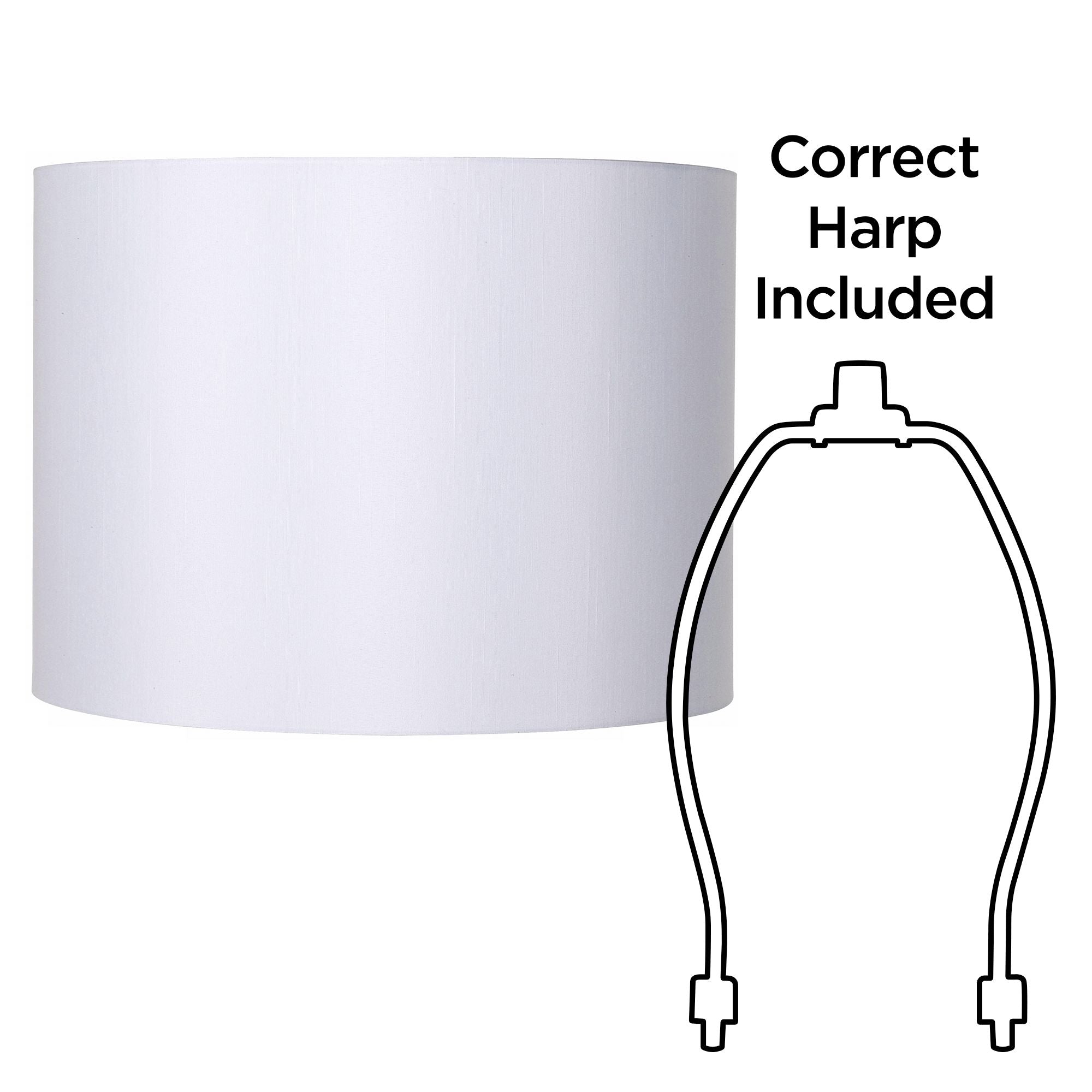 Brentwood White Hardback Medium Drum Lamp Shade 16