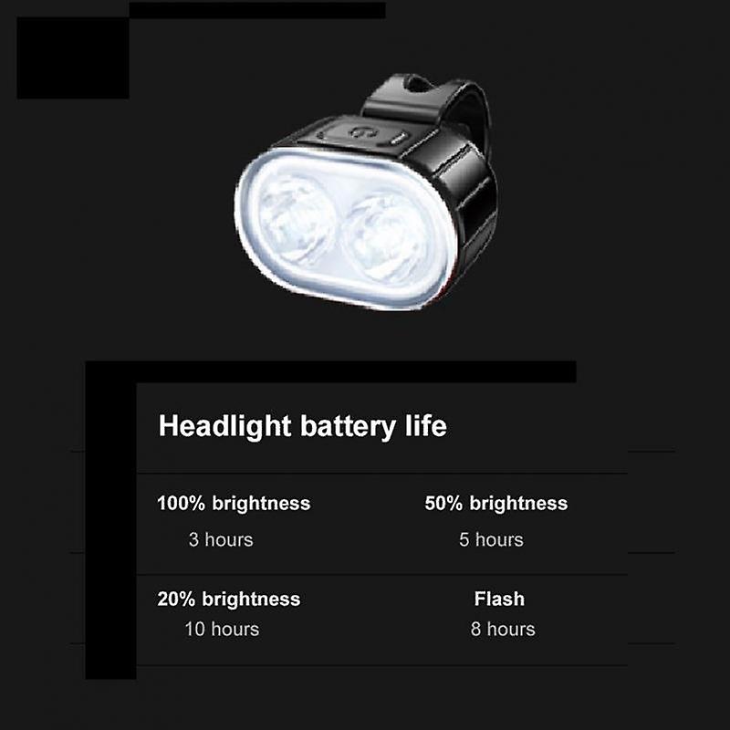 4 Modes 350mah Bike Light Mtb Road Bicycle Headlight Usb Rechargeable Led Bike Front Light Cycling Taillight Light Accessories