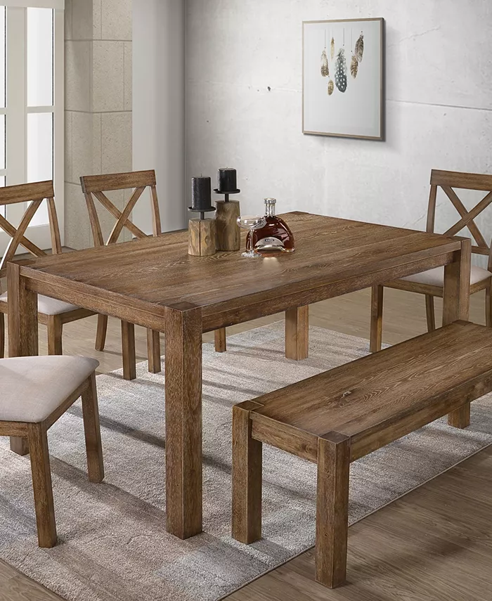 Best Master Furniture Janet Driftwood Transitional Dining Table