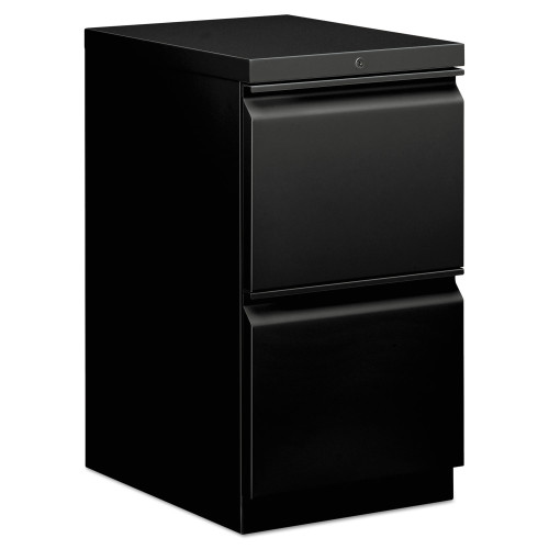 HON Mobile Pedestals， Left or Right， 2 Legal/Letter-Size File Drawers， Black， 15