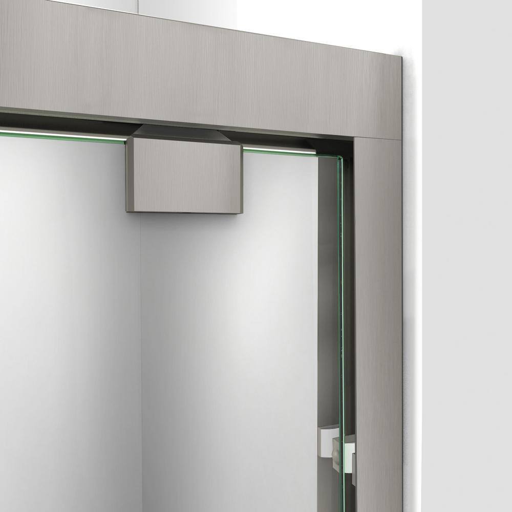 DreamLine Encore 50 in. to 54 in. x 76 in. Semi-Frameless Bypass Shower Door in Brushed Nickel SHDR-1654760-04