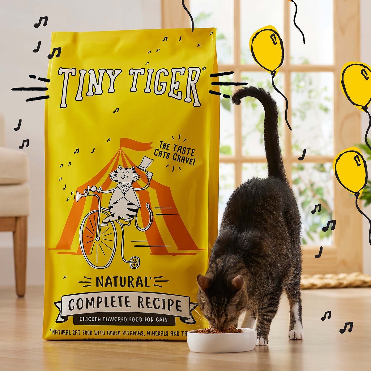 Tiny Tiger， Natural Complete Recipe， Chicken Flavor Dry Cat Food